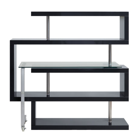Buck II Swivel Writing Desk with Bookshelf