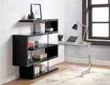 Buck II Swivel Writing Desk with Bookshelf