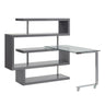 Buck II Swivel Writing Desk with Bookshelf