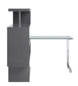 Buck II Swivel Writing Desk with Bookshelf