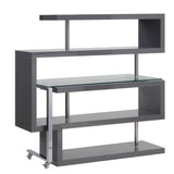 Buck II Swivel Writing Desk with Bookshelf