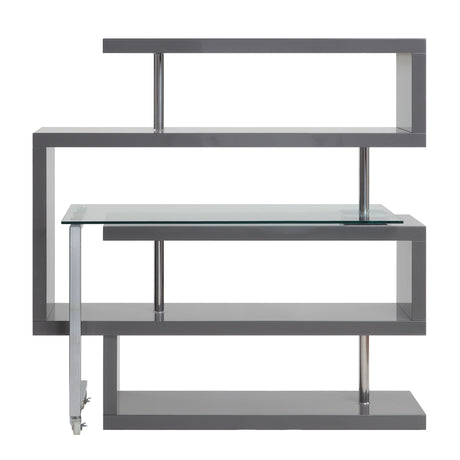 Buck II Swivel Writing Desk with Bookshelf