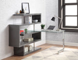 Buck II Swivel Writing Desk with Bookshelf