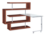 Buck II Swivel Writing Desk with Bookshelf