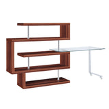 Buck II Swivel Writing Desk with Bookshelf