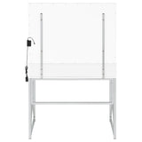 Eliza Makeup Vanity Set with Lighted Mirror & Stool - White with Chrome Accents – view 8