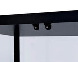Delphinium Glass Curio Cabinet - 4 Clear Glass Shelves & Chrome Hardware in Black – view 8