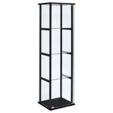 Cyclamen 4-Shelf Glass Curio Display Cabinet
