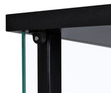 Cyclamen 4-Shelf Glass Curio Display Cabinet - Slim Black Frame with Push-to-Open Door – view 8