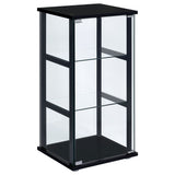 Cyclamen 3-Shelf Glass Curio Cabinet - 
