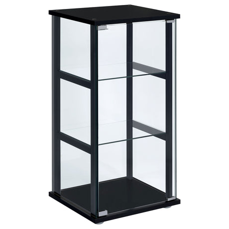 Cyclamen 3-Shelf Glass Curio Cabinet - 