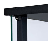 Cyclamen 3-Shelf Glass Curio Cabinet - Compact Black Display Case with Push-to-Open Door – view 8
