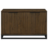 Ryatt 4-Door Fluted Accent Cabinet - Dark Pine with Black Metal Base – view 4