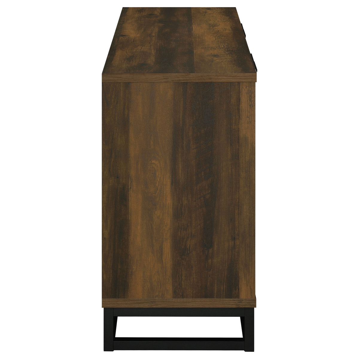 Ryatt 4-Door Fluted Accent Cabinet - Dark Pine with Black Metal Base – view 10
