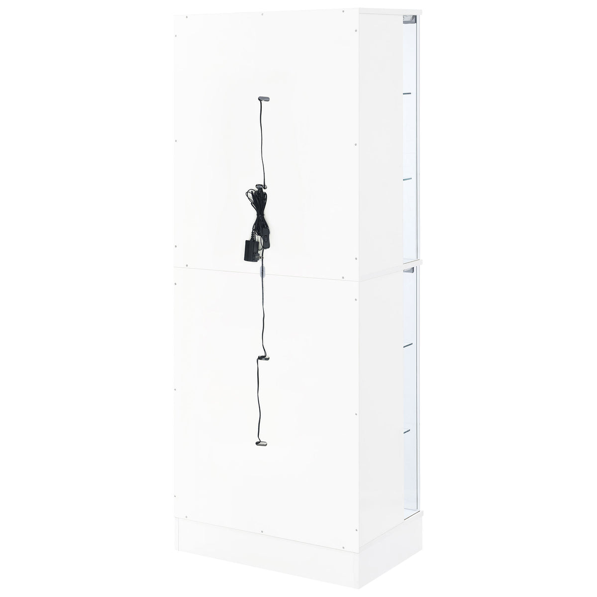 Cabra 4-Door LED Curio Display Cabinet - Tempered Glass with 6 Tiers in White High Gloss – view 11