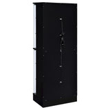 Cabra LED Curio Cabinet - 4-Door Glass Display with 6 Tiers in Black High Gloss – view 9