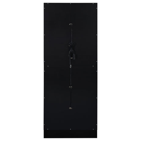 Cabra LED Curio Cabinet - 4-Door Glass Display with 6 Tiers in Black High Gloss – view 10