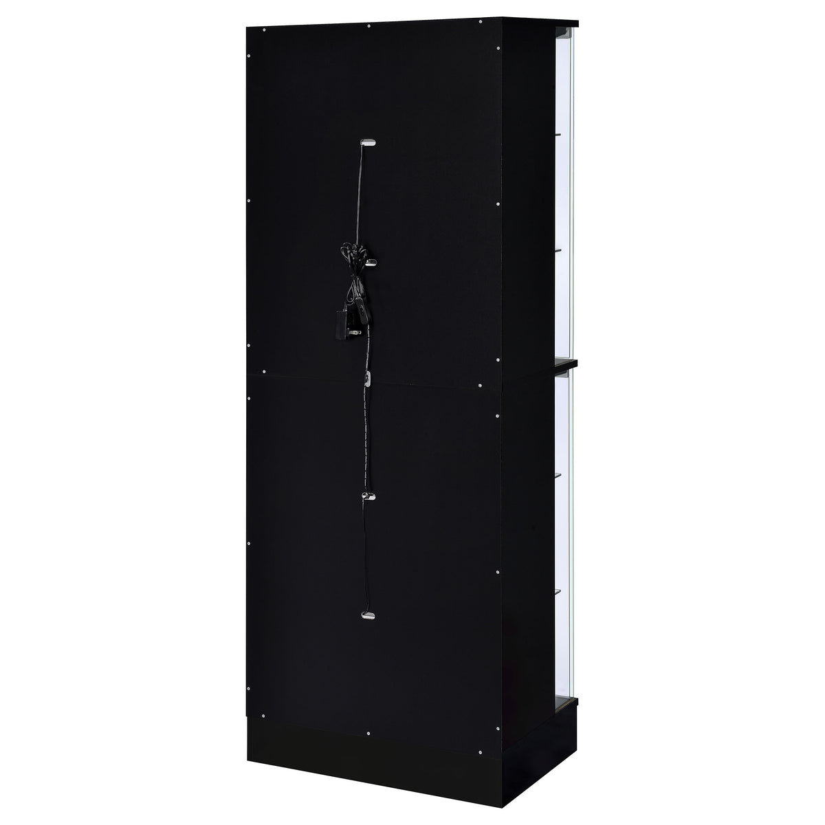 Cabra LED Curio Cabinet - 4-Door Glass Display with 6 Tiers in Black High Gloss – view 11