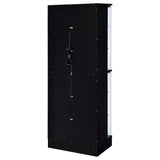 Cabra LED Curio Cabinet - 4-Door Glass Display with 6 Tiers in Black High Gloss – view 11