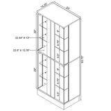 Cabra LED Curio Cabinet - 4-Door Glass Display with 6 Tiers in Black High Gloss – view 13