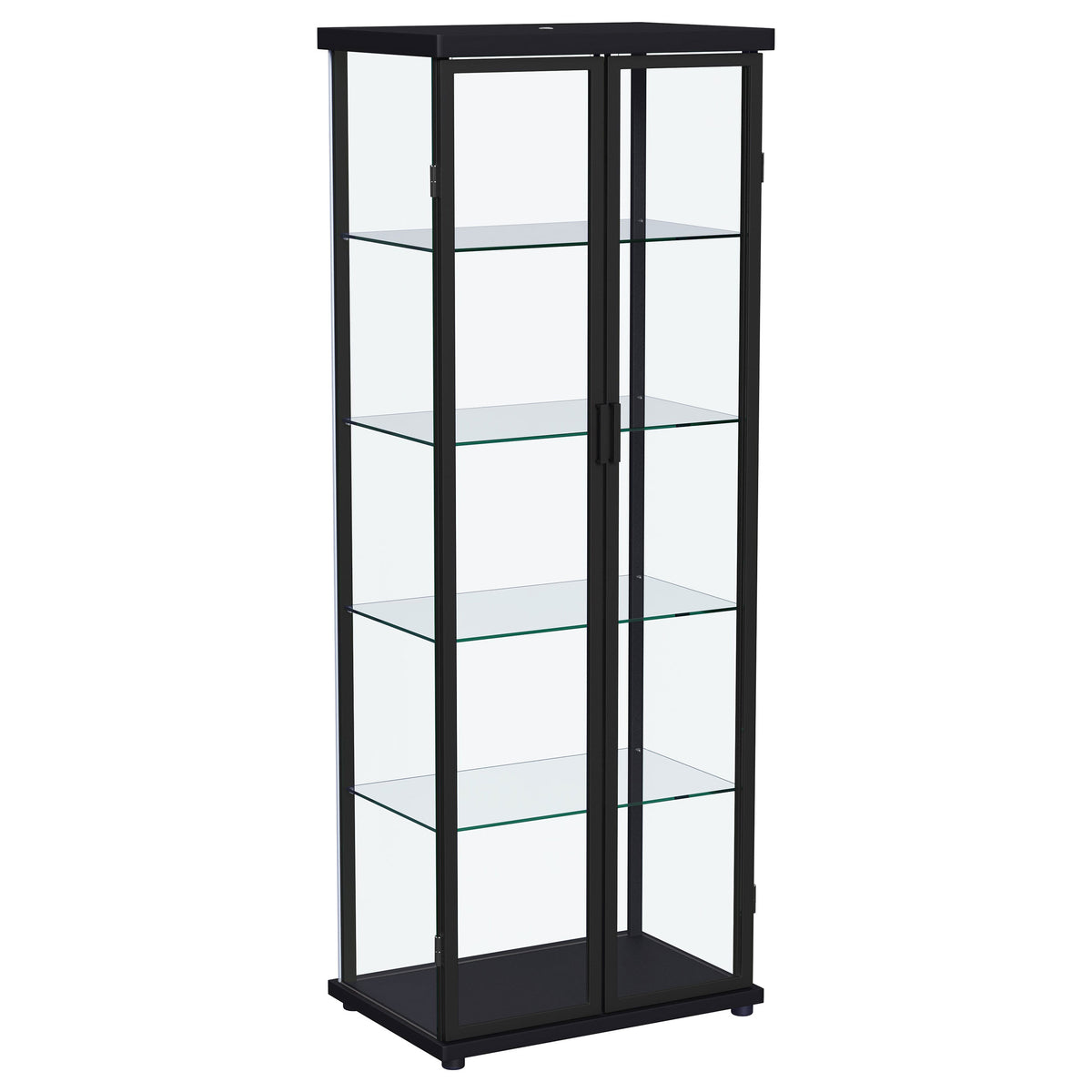 Aero 4-Shelf Glass Curio Cabinet with LED Lighting