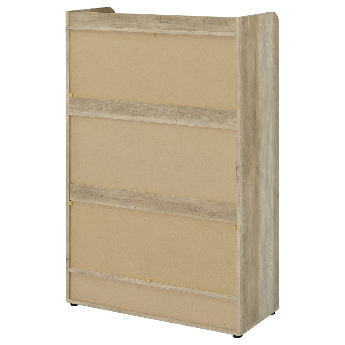 Denia 3-Tier Tilt-Out Shoe Cabinet with Open Shelf - Space-Saving Entryway Storage in White – view 10