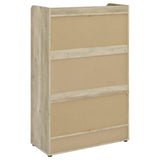 Denia 3-Tier Tilt-Out Shoe Cabinet with Open Lower Shelf - Slim Entryway Storage in Grey – view 8