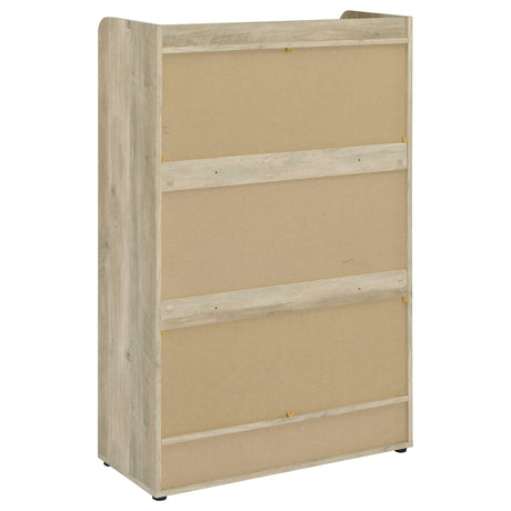 Denia 3-Tier Tilt-Out Shoe Cabinet with Open Lower Shelf - Slim Entryway Storage in Grey – view 8