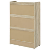 Denia 3-Tier Tilt-Out Shoe Cabinet with Open Lower Shelf - Slim Entryway Storage in Grey – view 10
