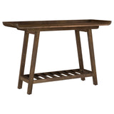 Ornelas 46" Solid Mango Wood Console Table with Slatted Shelf - 