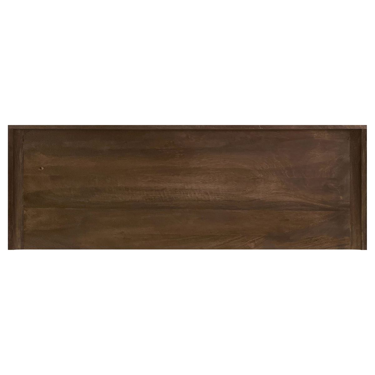 Ornelas 46" Solid Mango Wood Console Table with Slatted Shelf - Mid-Century Tray Top in Mango Brown – view 10