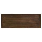 Ornelas 46" Solid Mango Wood Console Table with Slatted Shelf - Mid-Century Tray Top in Mango Brown – view 10