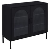 Jess Arched Fluted Glass 2-Door Accent Cabinet