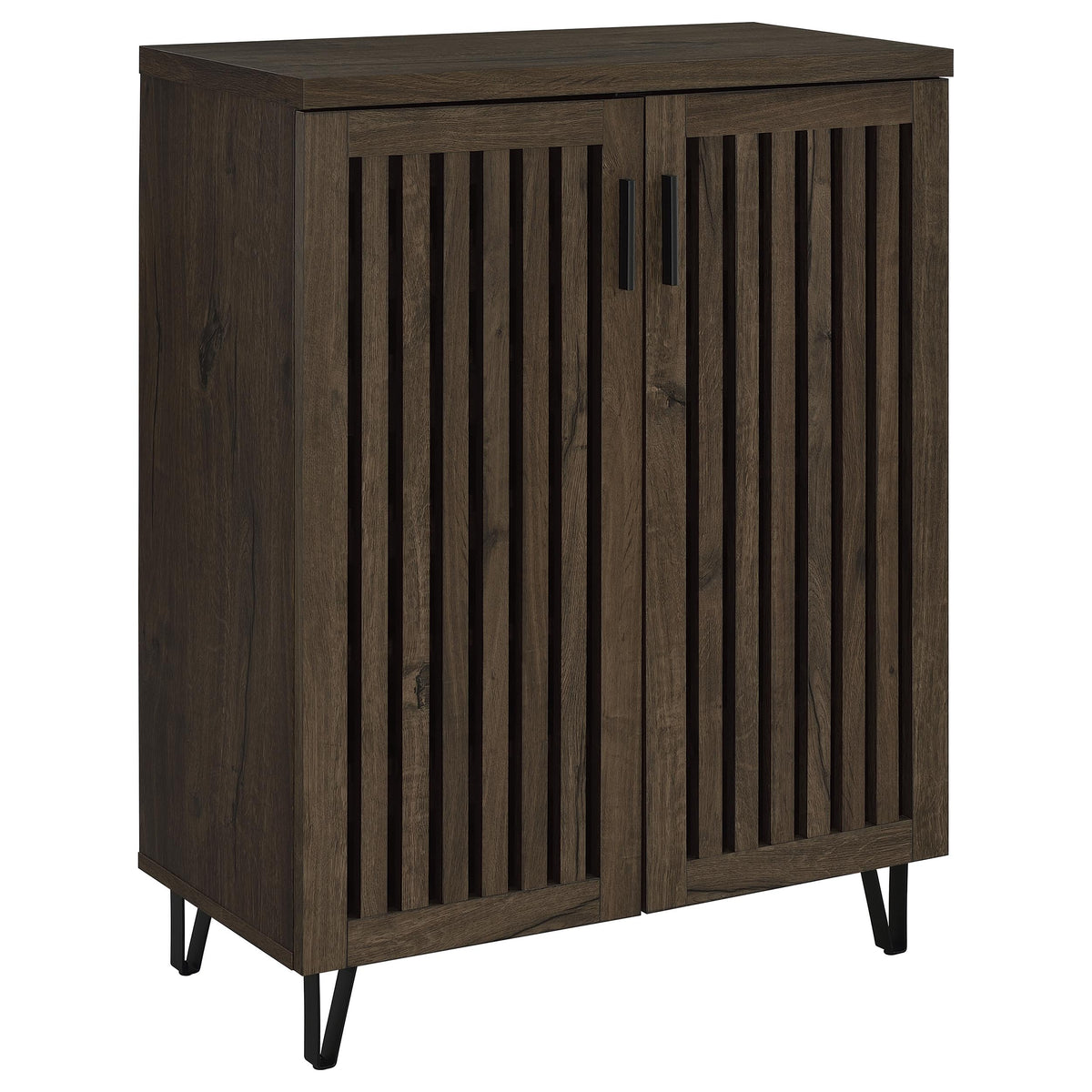 Brixton 2-Door Entryway Shoe Cabinet - Smoked Oak