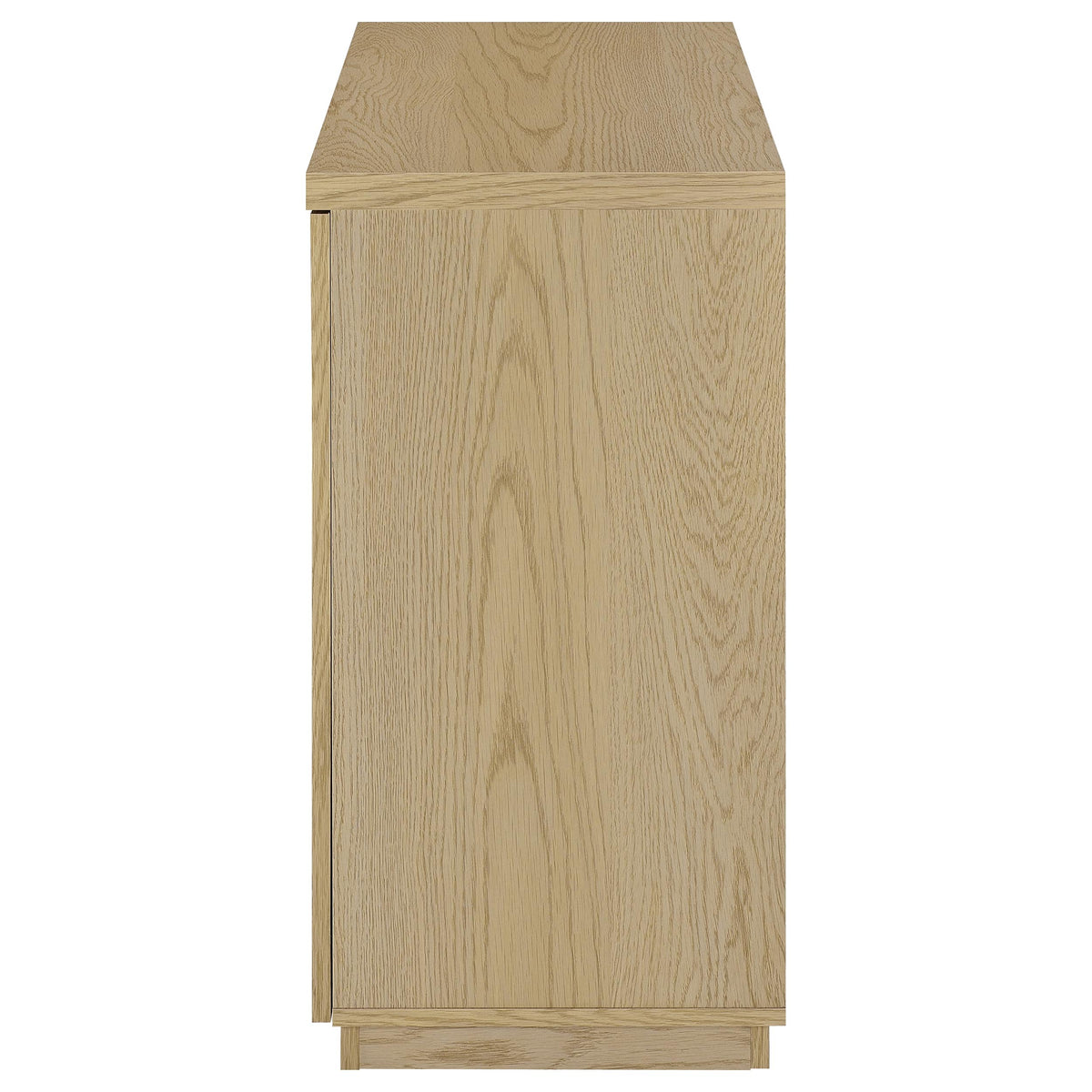 Tilbury 2-Door Glass Front Accent Display Cabinet - Adjustable Glass Shelves in Light Oak – view 6