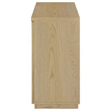 Tilbury 2-Door Glass Front Accent Display Cabinet - Adjustable Glass Shelves in Light Oak – view 6