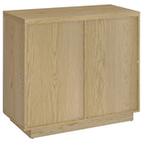 Tilbury 2-Door Glass Front Accent Display Cabinet - Adjustable Glass Shelves in Light Oak – view 7