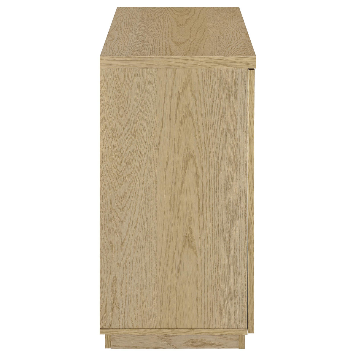 Tilbury 2-Door Glass Front Accent Display Cabinet - Adjustable Glass Shelves in Light Oak – view 9