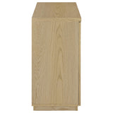 Tilbury 2-Door Glass Front Accent Display Cabinet - Adjustable Glass Shelves in Light Oak – view 9