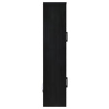 Riva Arched Glass Door Display Cabinet with LED Lighting - Tall Black Woodgrain Accent Cabinet – view 10