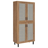 Teller 80" Tall Shoe Storage Cabinet with 4 Mesh Doors