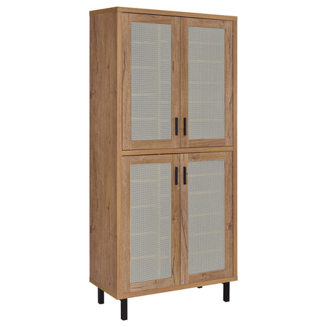 Teller 80" Tall Shoe Storage Cabinet with 4 Mesh Doors