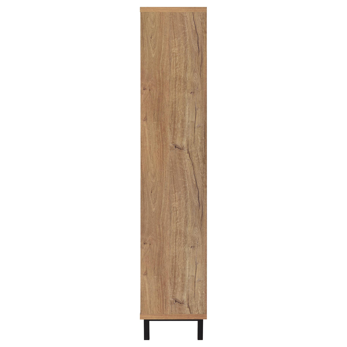 Teller 80" Tall Shoe Storage Cabinet with 4 Mesh Doors - Natural Oak Industrial with 14 Adjustable Shelves – view 6