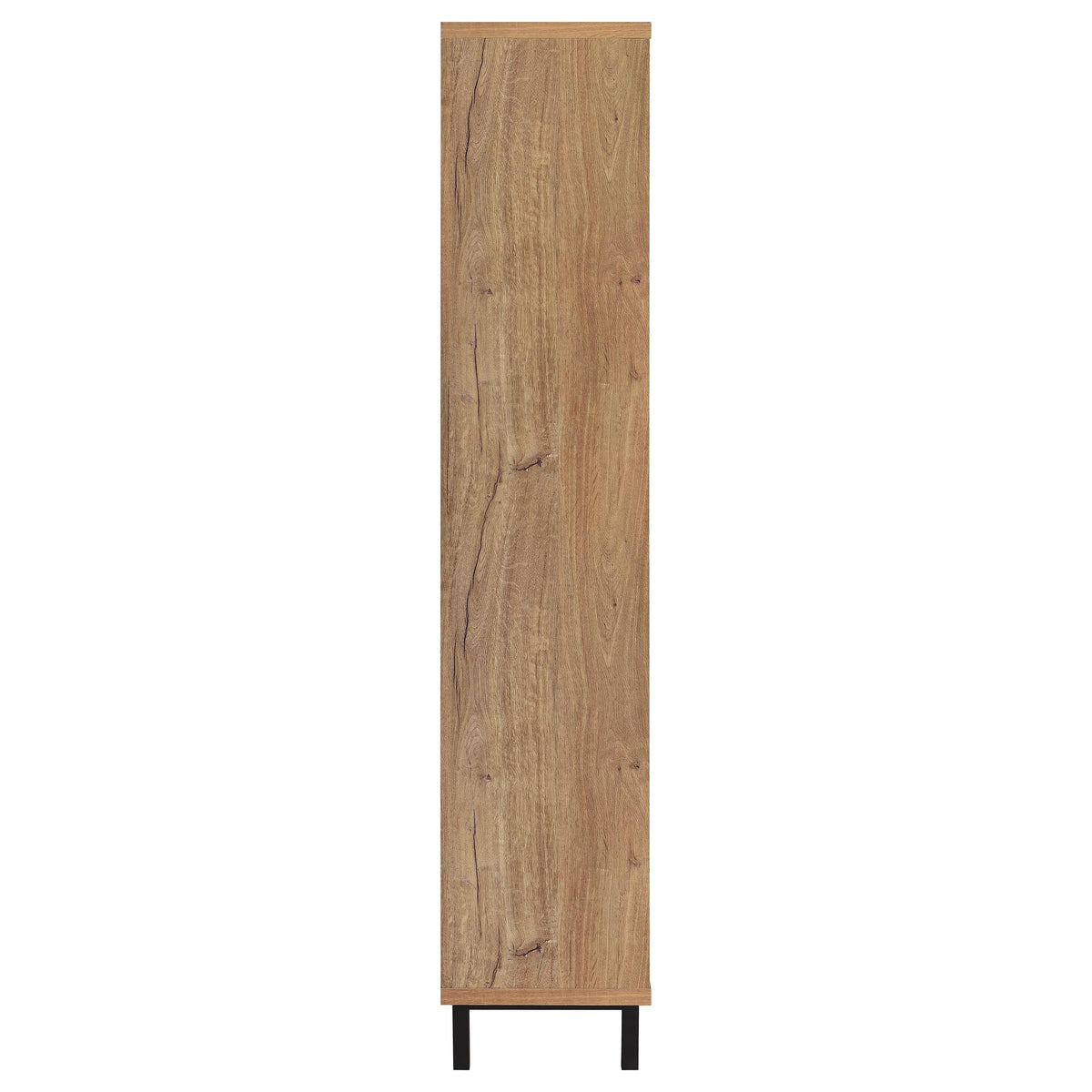 Teller 80" Tall Shoe Storage Cabinet with 4 Mesh Doors - Natural Oak Industrial with 14 Adjustable Shelves – view 9