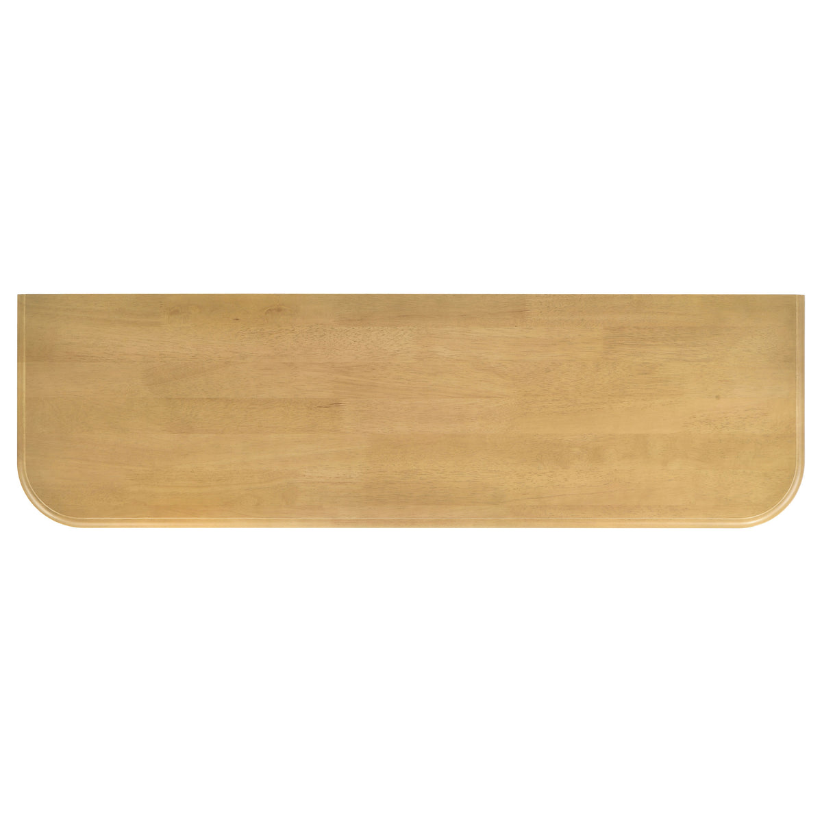 Ervine 3-Door Accent Cabinet - Natural Rubberwood with Rope Panel Texture & Round Pulls – view 10