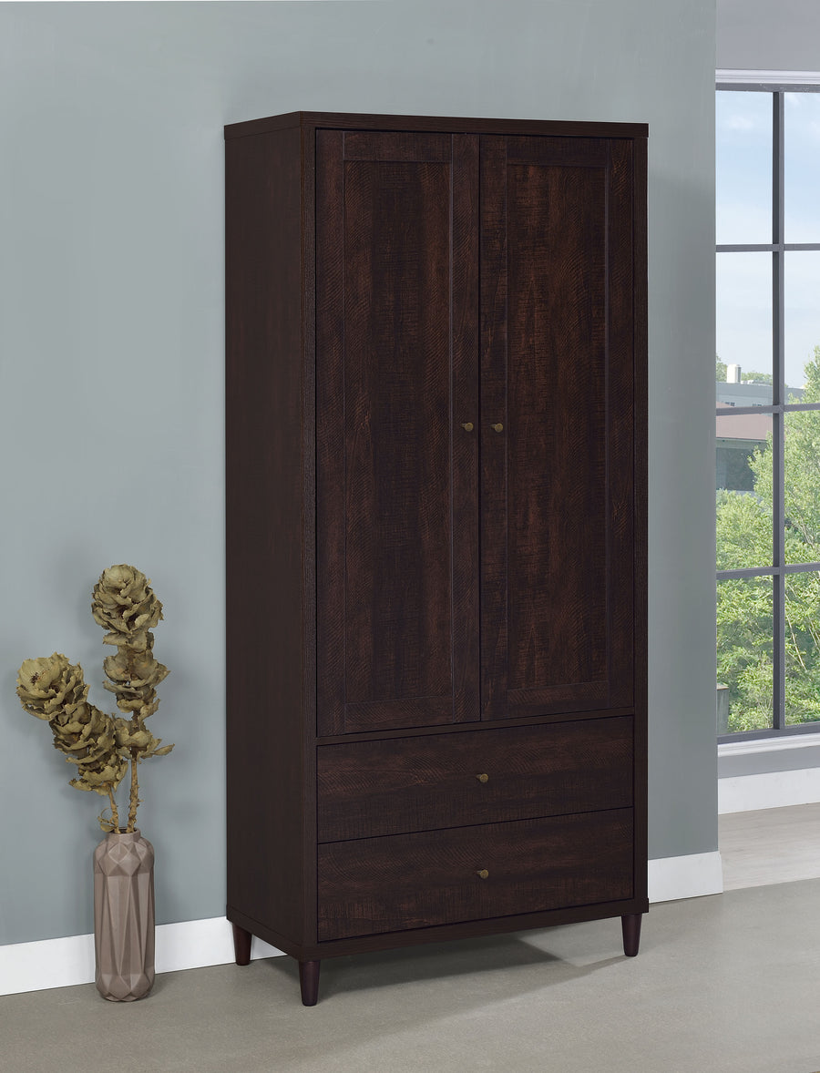 Wadeline 72" Tall Accent Storage Cabinet - 2 Doors & 2 Drawers in Rustic Tobacco
