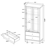 Wadeline 72" Tall Accent Storage Cabinet - 2 Doors & 2 Drawers in Rustic Tobacco – view 8