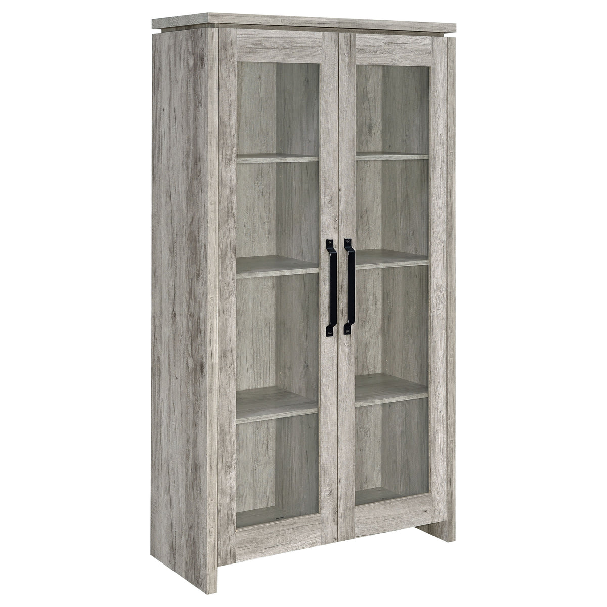 Alejo Tall Curio Display Cabinet with 2 Glass Doors