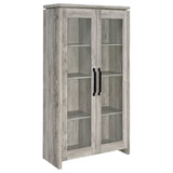 Alejo Tall Curio Display Cabinet with 2 Glass Doors