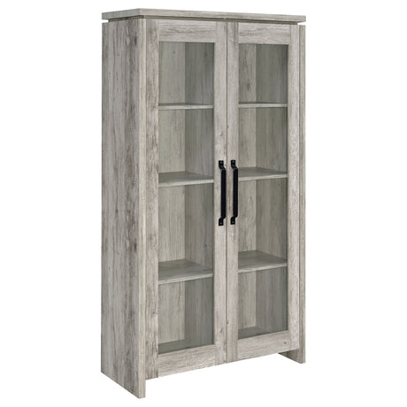 Alejo Tall Curio Display Cabinet with 2 Glass Doors